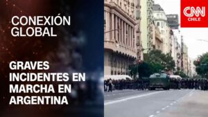 Graves incidente en marcha de jubilados en Argentina